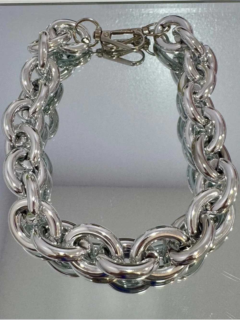 New Silver Link Bag Chain 18 inches